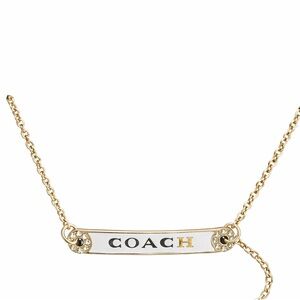 COACH Signature Plaque Necklace